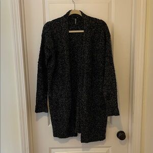 Elegant Black Open-Front Cardigan